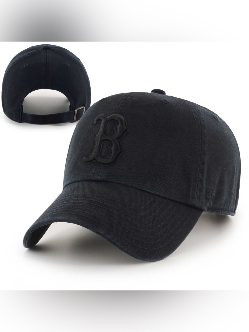 Boston Red Sox '47 MLB Black-Black Clean Up Adjustable Cap NWT